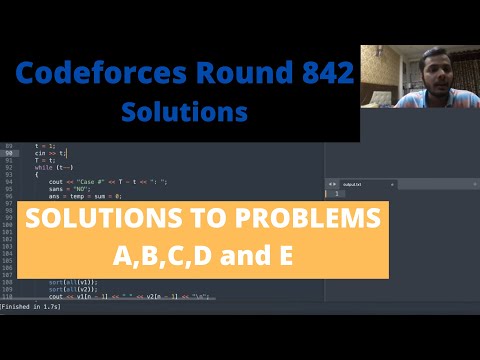 Codeforces Round 842(Div-2) Solutions || Problems A,B,C,D and E