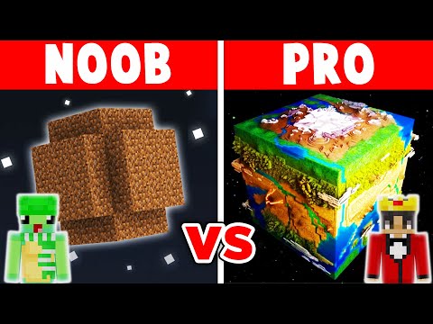 MongoTV - Minecraft NOOB vs PRO: GIANT PLANET BUILD CHALLENGE