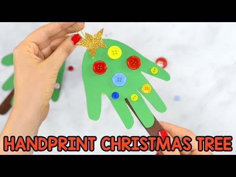 Handprint Christmas Tree Ornament Craft for Kids