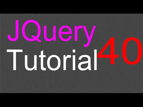 jQuery Tutorial for Beginners 40 Menu options