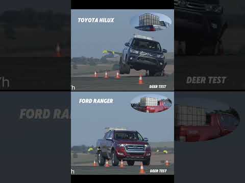 TOYOTA HİLUX VS FORD RANGER DEER TEST #toyota #hilux #ford #ranger #car #automobile #crash #cars
