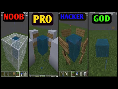 Epic Water Block Challenge: Noob vs Pro vs Hacker vs God