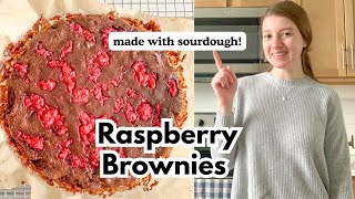 Craveable Sourdough Raspberry Brownies | Made From Scratch!