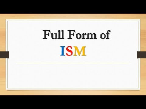 Full Form of ISM || Did You Know?