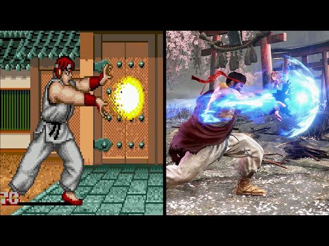 Evolution of Ryu's Hadoken 1987-2022