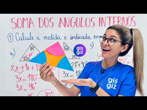 ÂNGULOS NO TRIÂNGULO - SOMA DOS ÂNGULOS INTERNOS  - EXERCÍCIOS