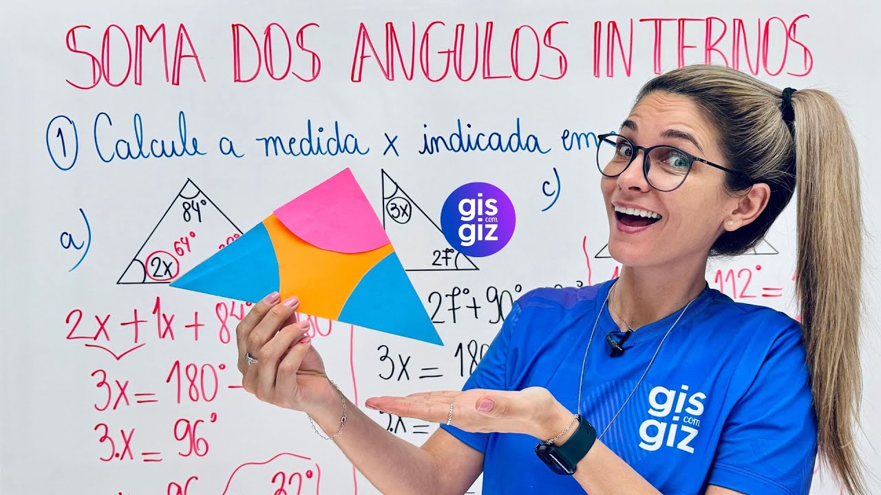 SOMA DOS ÂNGULOS INTERNOS DE UM TRIÂNGULO - EXERCÍCIOS