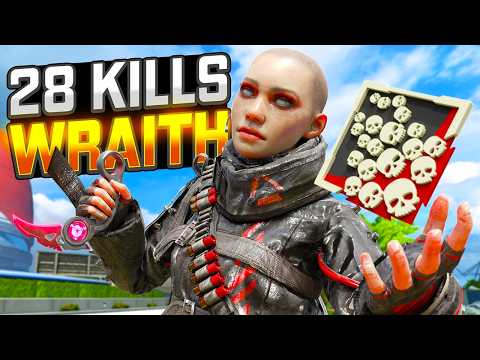 INSANE Wraith 28 KILLS and 5,500 Damage Apex Legends
