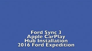 Ford Sync 3 Apple CarPlay installing USB hub Ford Expedition
