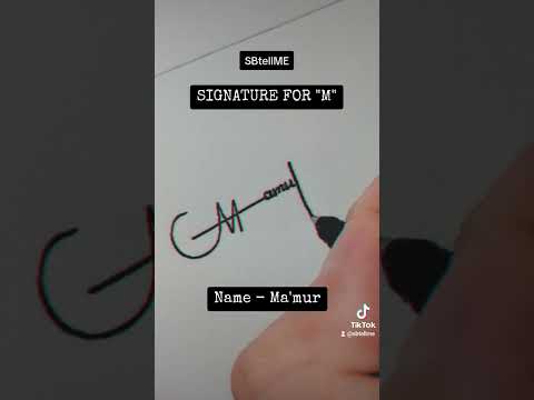 Signature for M | Ma'mur | SBtellME Calligraphy and Handwriting #shorts #signature #calligraphy