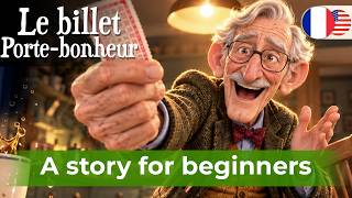 LET'S LEARN FRENCH with Short and Simple Story (A1-A2) - Le billet porte-bonheur