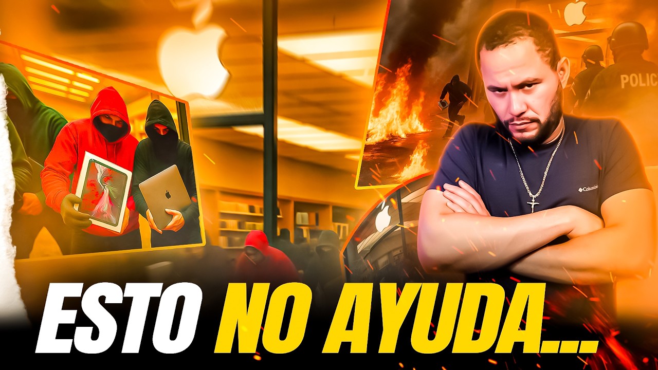 SAQUEOS A TIENDAS APPLE Y OTRAS (PROTESTAS EN LOS ANGELES)