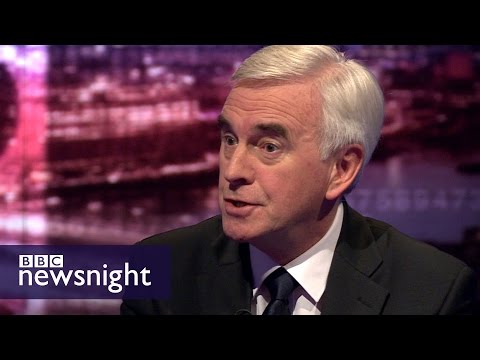 'Cock ups' and 'cadavers' - Evan Davis talks to John McDonnell - Newsnight