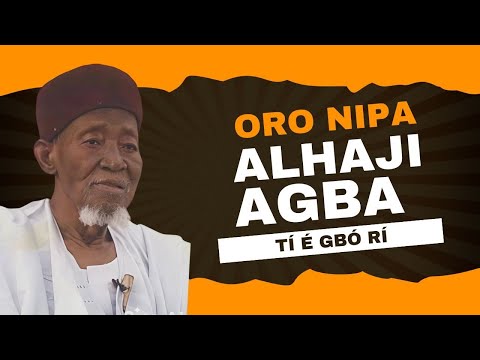 Oro nipa Alhaji Shiek Kamaludeen Al-Adabiy ti e gbo ri