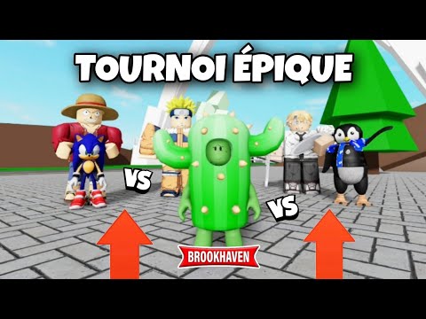 CACTUS AND THE EPIC TOURNAMENT WITH SONIC LUFFY NARUTO DENJI AND PENGUIN! ROBLOX - BROOKHAVEN RP
