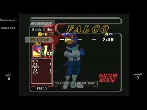 Mass Madness 21 SSBM - th0rn (Falco) vs. bonfire10 (Sheik) - Melee LQF