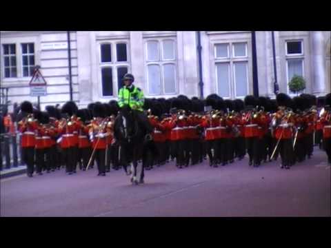 Birdcage Walk 3 Guards Massed bands in london