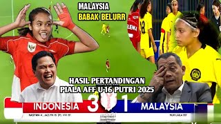 Download lagu 🔵MALAYSIA ANGKAT KOPER❗️HASIL PERTANDINGAN INDONESIA VS MALAYSIA PIALA AFF U-16 PUTRI 2025 mp3