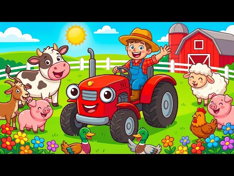 Der Rote Traktor Song 🚜 | Das Bauernhof-Lied für Kinder 🐄 | Kinderlieder Deutsch