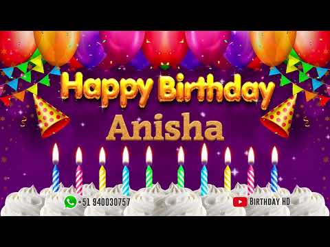 Anisha Happy birthday To You - Happy Birthday song name Anisha 🎁