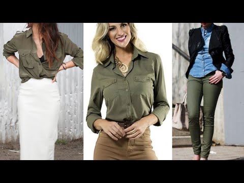 LOOKS SENCILLOS EN COLOR VERDE OLIVA COMBINACIONES EN TONOS VERDE OLIVA OUTFITS CASUALES Y ELEGANTES