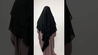 Download lagu Ukht London - Layered Diamond Chiffon Khimar in Black - Muslimah Hijab Style mp3
