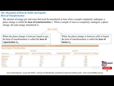 FACULTY241 PHY331 KUST20201 L9 P1 Temp , heat and first law