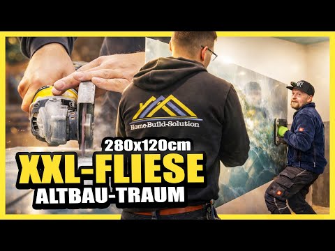 Riesige XXL-FLIESE durchs Treppenhaus tragen & verlegen im Altbau-Traum! | Home Build Solution
