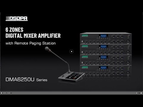  DSPPA | DMA6250U Series 6 Zones Digital Mixer Amplifier with Remote Paging Station