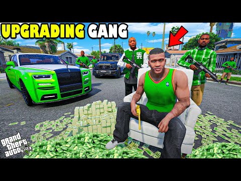 Franklin Upgrades the Green Gang into the MOST DANGEROUS Gang in GTA 5! 💚🔥| SHINCHAN and CHOP