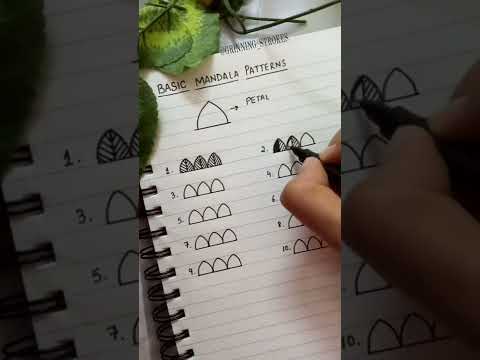 Basic Mandala patterns🌸 #basics #mandalabasics #mandalapatterns #patterns #mandala #beginner #easy
