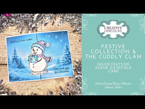 Jamie Rodgers Crafts: Inside/outside gatefold card tutorial | Cuddly Clan Collection #christmascard