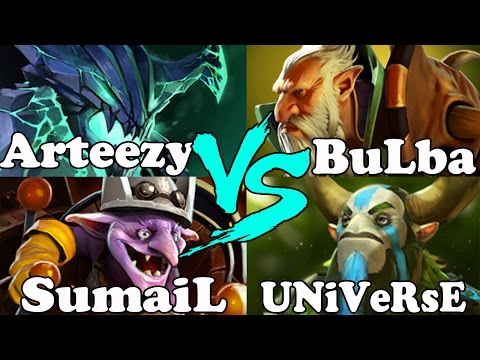 Dota 2 - Arteezy And SumaiL VS BuLba And UNiVeRsE - Ranked Match Gameplay!