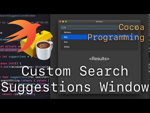 Cocoa Programming L90 - Custom Search Suggestions Window thumbnail