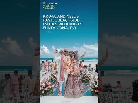 Krupa and Neel's Pastel Beachside Indian Wedding in Punta Cana, DO