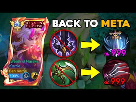 GOODBYE OLD BUILD‼️ THIS NEW BUILD AND EMBLEM WILL MAKE KARRIE META AGAIN🔥 | KARRIE BEST BUILD 2025!