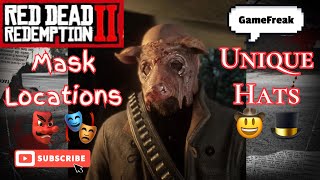 RDR2 (pt 12) All masks in New Hanover and some unique hats. #gaming #videogames #tutorial