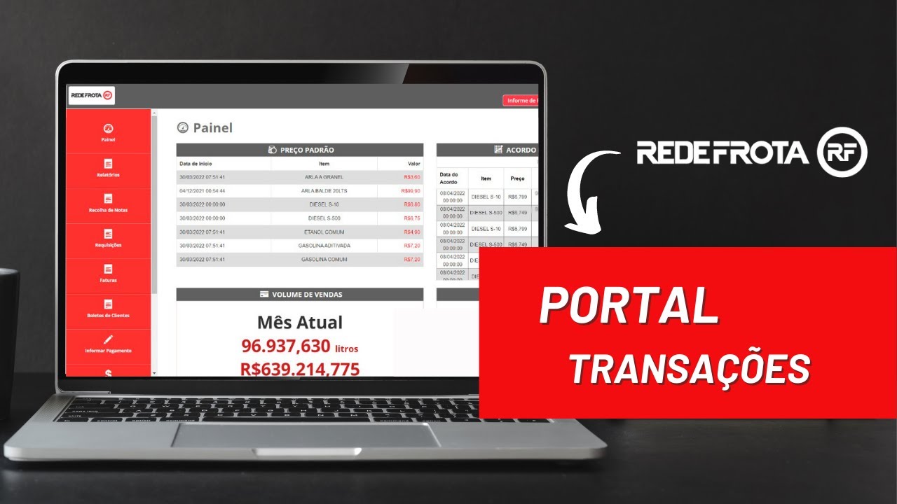 Portal Rede Frota: Transações