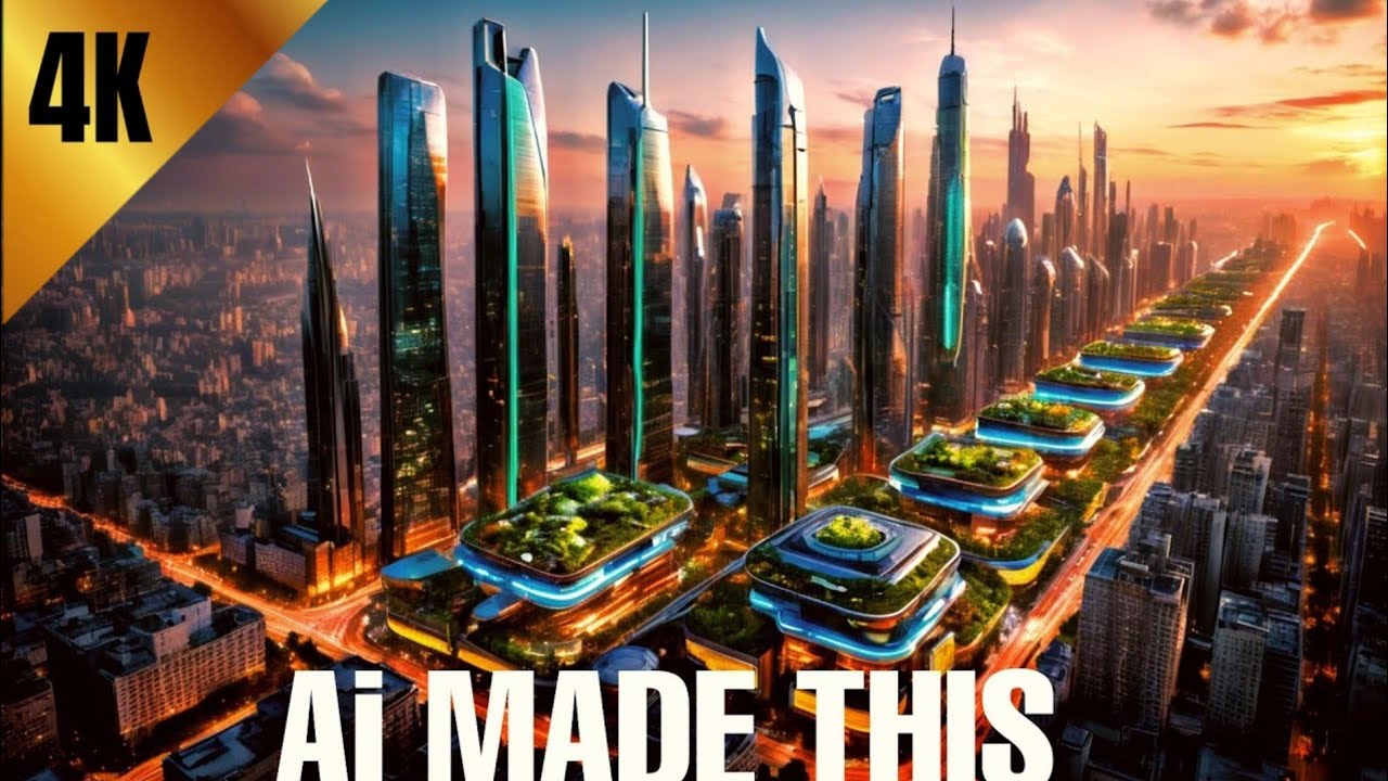 Exploring a Futuristic City | AI-Generated Sci-Fi Metropolis with Advanced Architecture and Tech