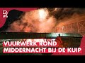 Supporters vieren 115e VERJAARDAG FEYENOORD met VUURWERK bij De Kuip