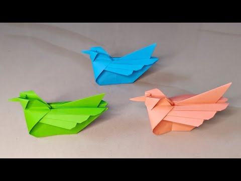How to Make a Paper Bird in 2 Minutes - Cute Origami Bird