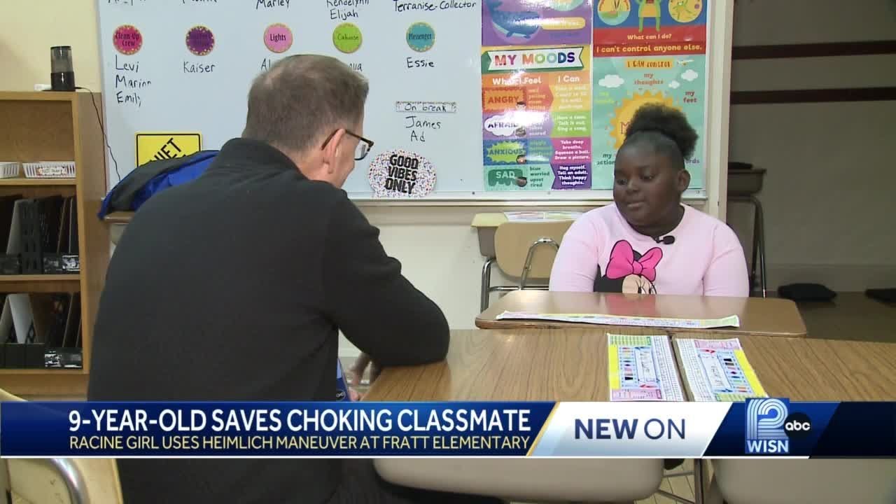 9-year-old saves choking classmate