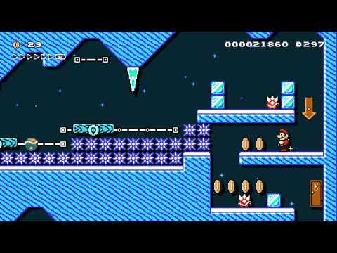 Mario Maker 2: "Ice Cavern"by Linnom