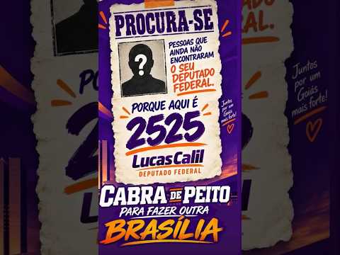 Lucas Calil 2525: Deputado Federal por Goiás 🇧🇷💪 #goiás #politica