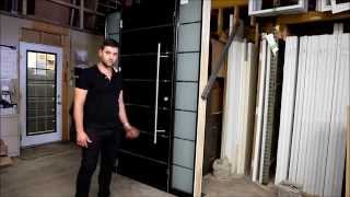 Door operated with pull handle, deadbolt and 2 roller catchers.