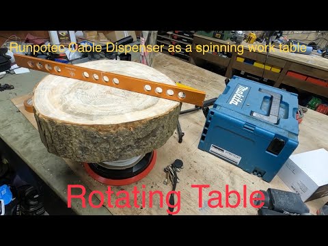 Runpotec Cable Dispenser as a spinning work table