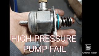 VW 2.0TSI LONG CRANK P0087 FAULT STORED