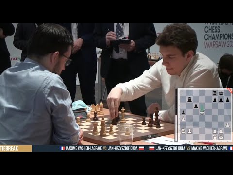 CHAMPION'S GAME!! Maxime Vachier-Lagrave vs Jan-Krzysztof Duda || World Blitz Chess 2021