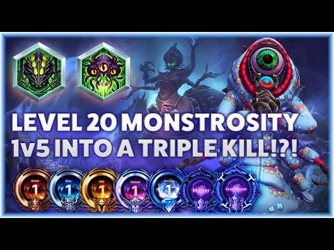 Abathur Monstrosity - LEVEL 20 MONSTROSITY 1v5 INTO A TRIPLE KILL!?! - B2GM Season 2 2025