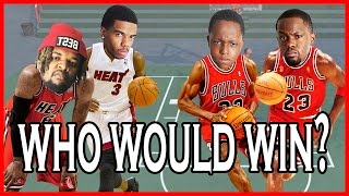 WHO WOULD WIN? LEBRON & DWADE OR JORDAN & PIPPEN?! - NBA 2K16 Head to Head Blacktop Gameplay